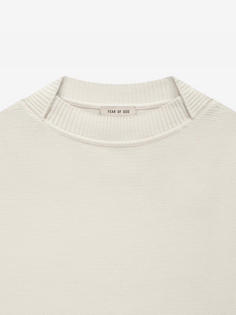 Fear Of God Merino Knit Crewneck Cream | FOG-SN593298