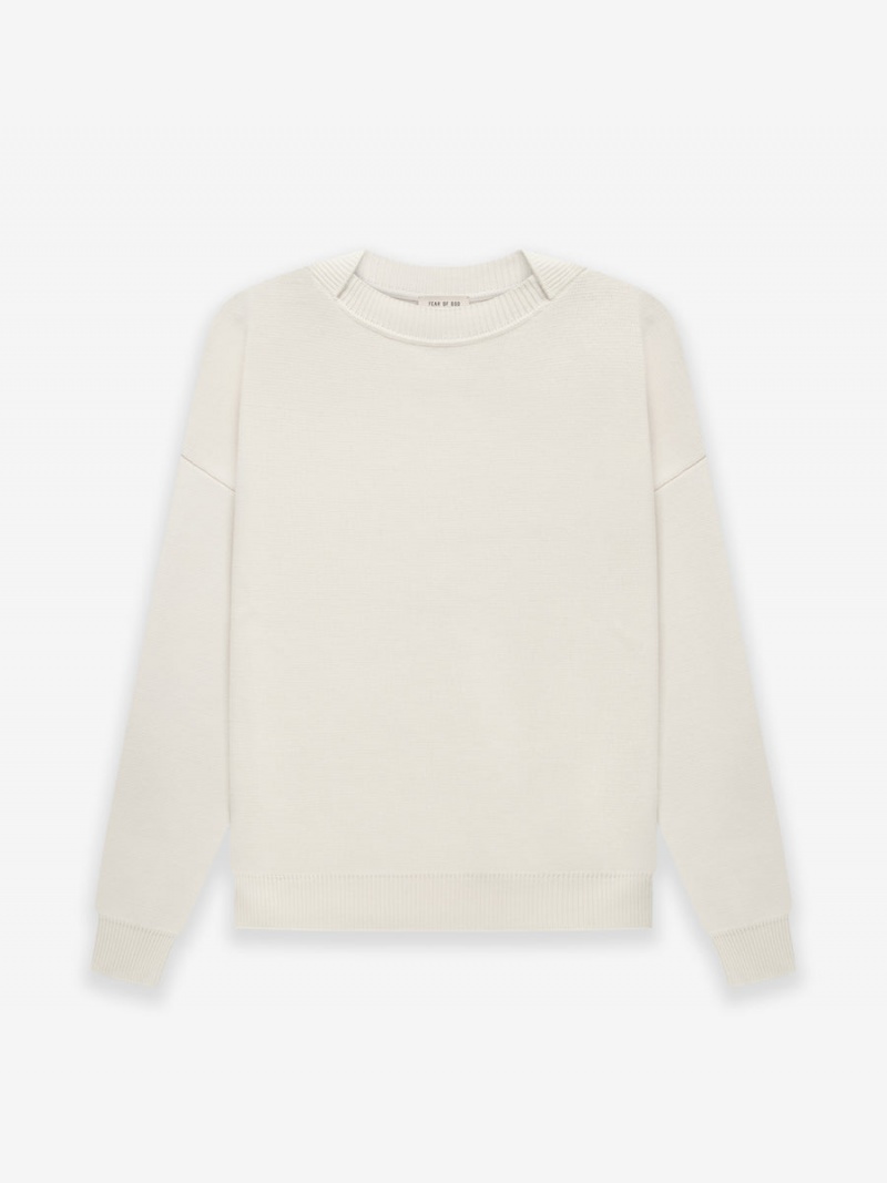 Fear Of God Merino Knit Crewneck Cream | FOG-SN593298