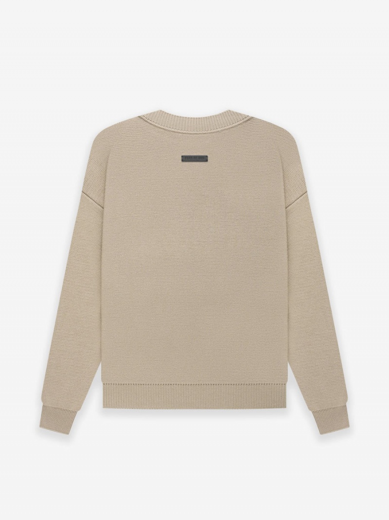 Fear Of God Merino Knit Crewneck Dusty Beige | FOG-SN593490