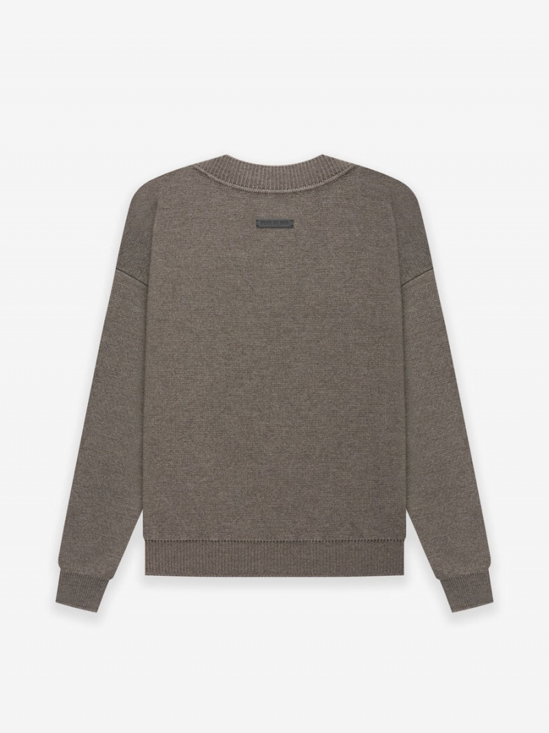 Fear Of God Merino Knit Crewneck Dusty Concrete Heather | FOG-SN593478