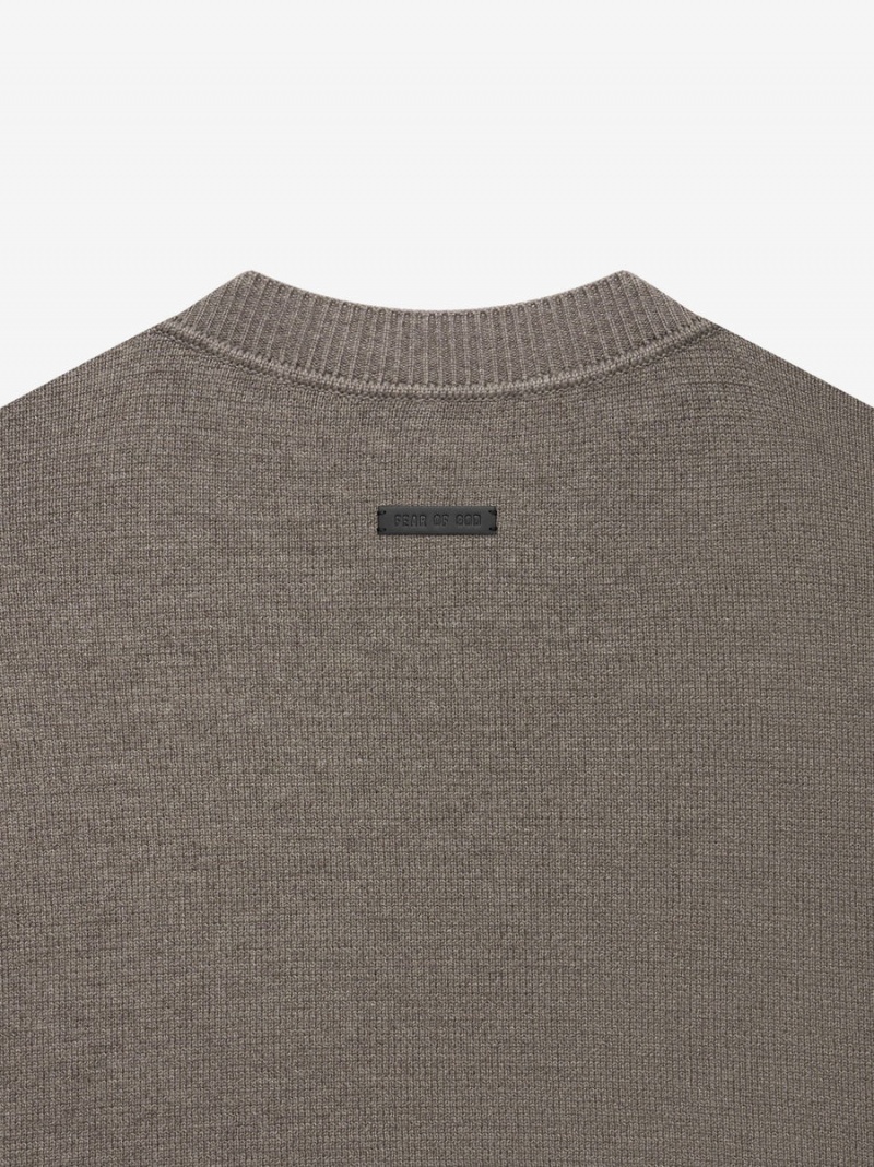 Fear Of God Merino Knit Crewneck Dusty Concrete Heather | FOG-SN593478