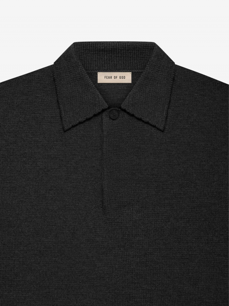 Fear Of God Merino Polo Black Heather | FOG-SN593294