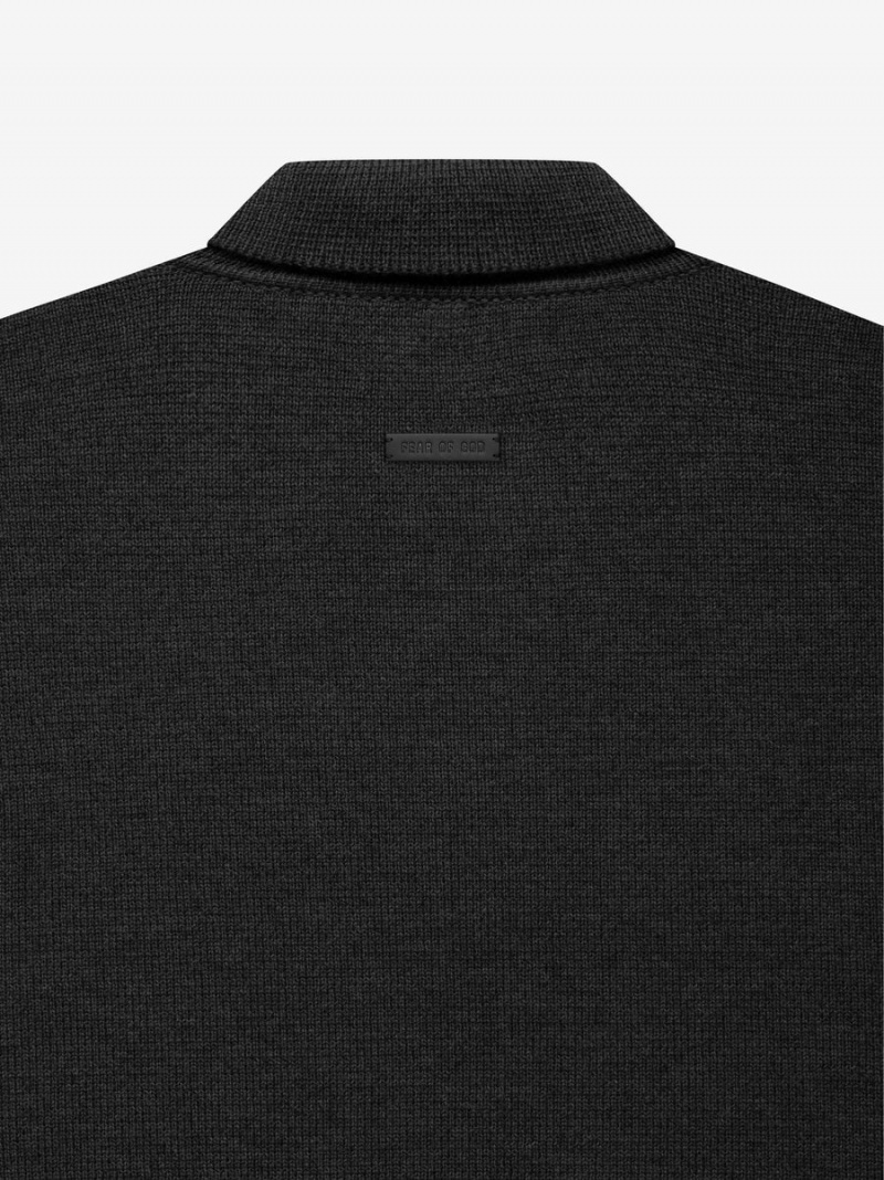 Fear Of God Merino Polo Black Heather | FOG-SN593294