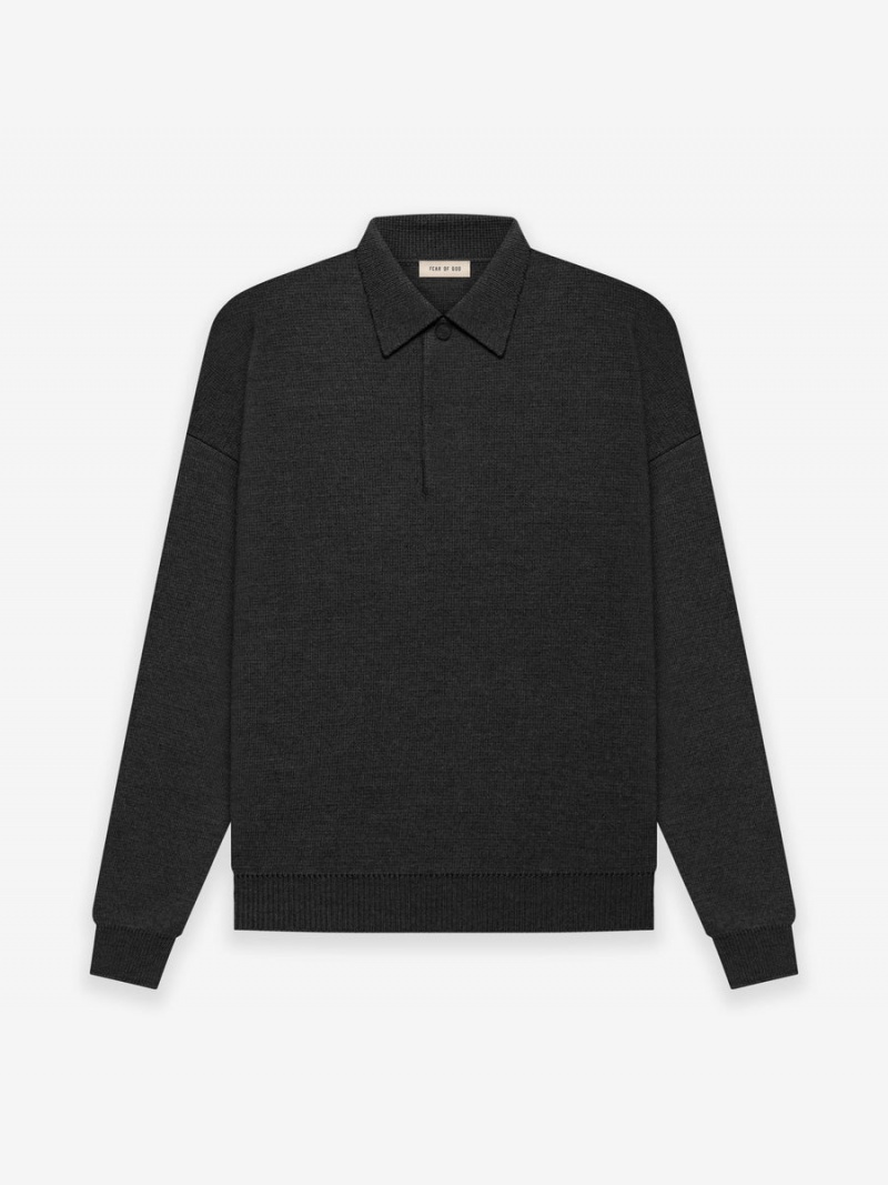 Fear Of God Merino Polo Black Heather | FOG-SN593294