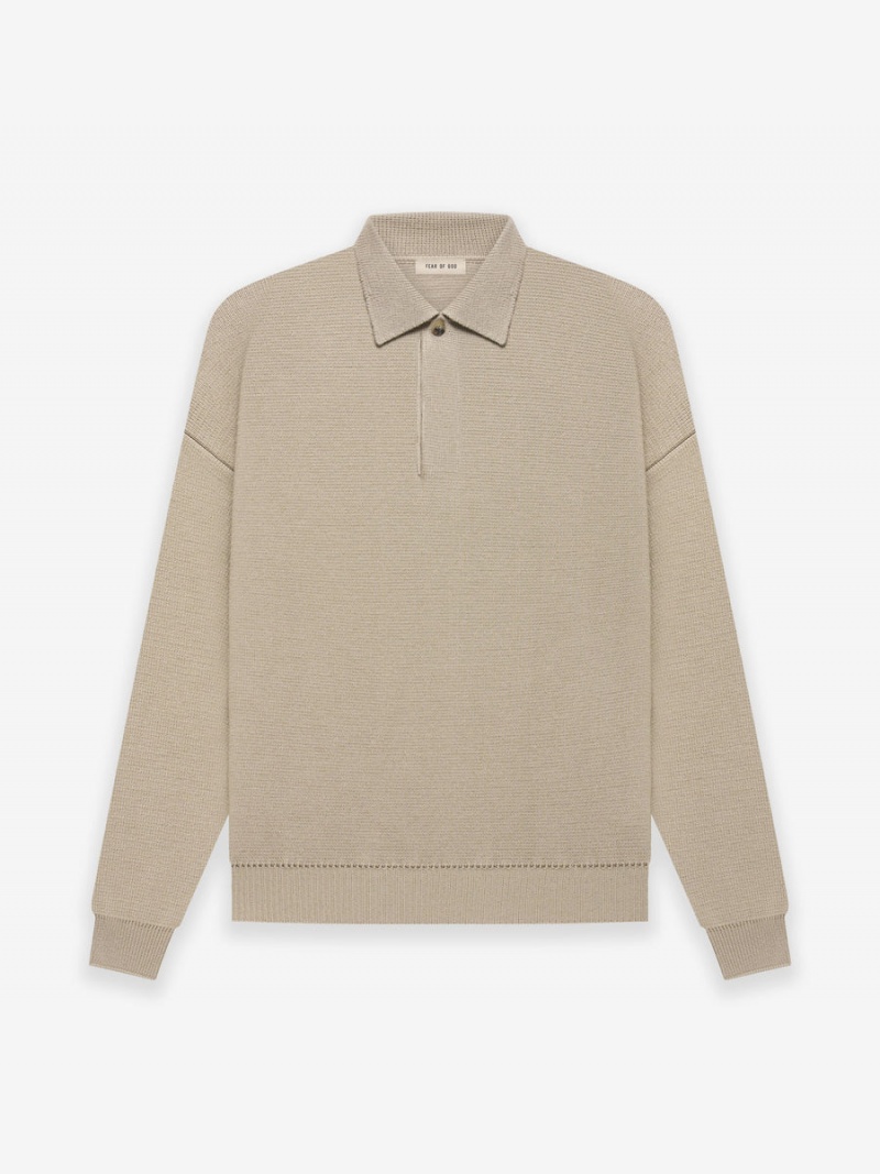 Fear Of God Merino Polo Dusty Beige | FOG-SN593297