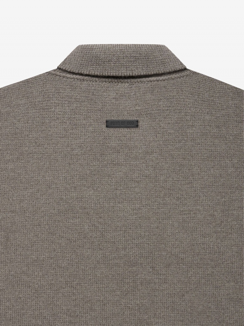 Fear Of God Merino Polo Dusty Concrete Heather | FOG-SN593300