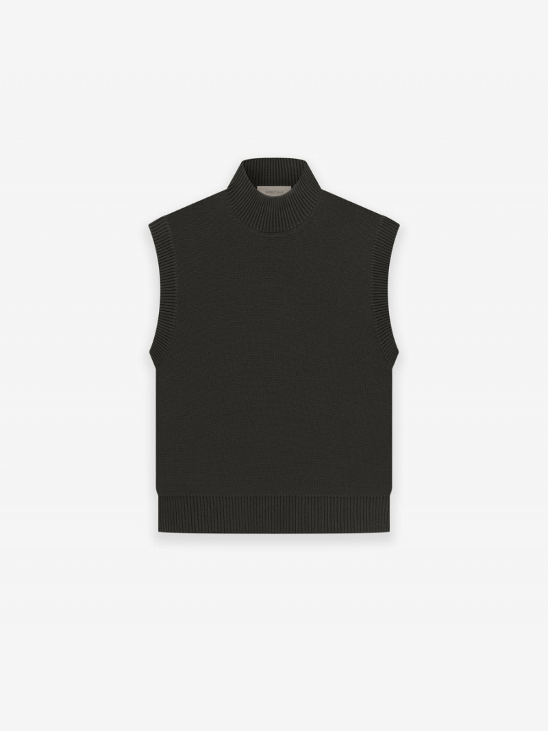 Fear Of God Pullover Mockneck Vest Off-Black | FOG-SN593655