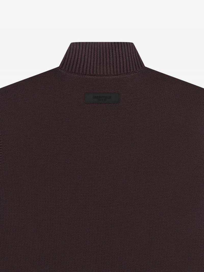 Fear Of God Pullover Mockneck Vest Plum | FOG-SN593652