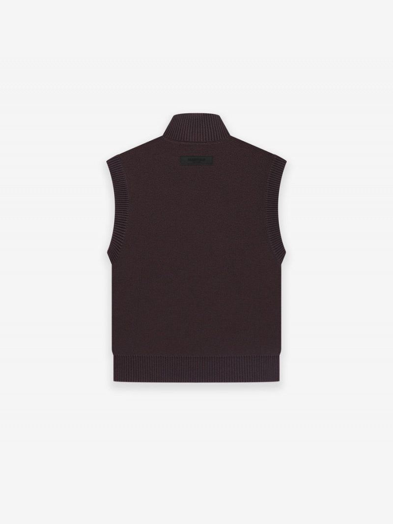 Fear Of God Pullover Mockneck Vest Plum | FOG-SN593652