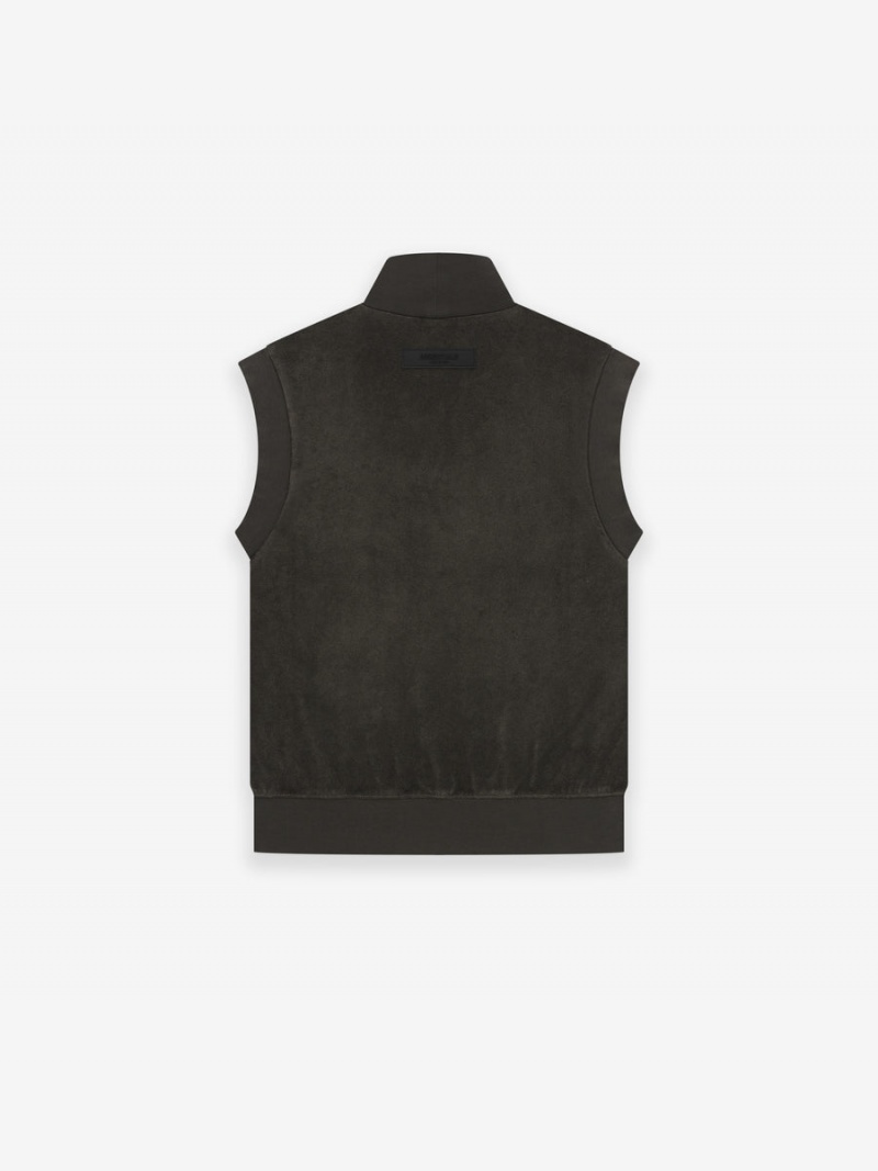 Fear Of God Pullover Terry Mockneck Vest Off-Black | FOG-SN593661