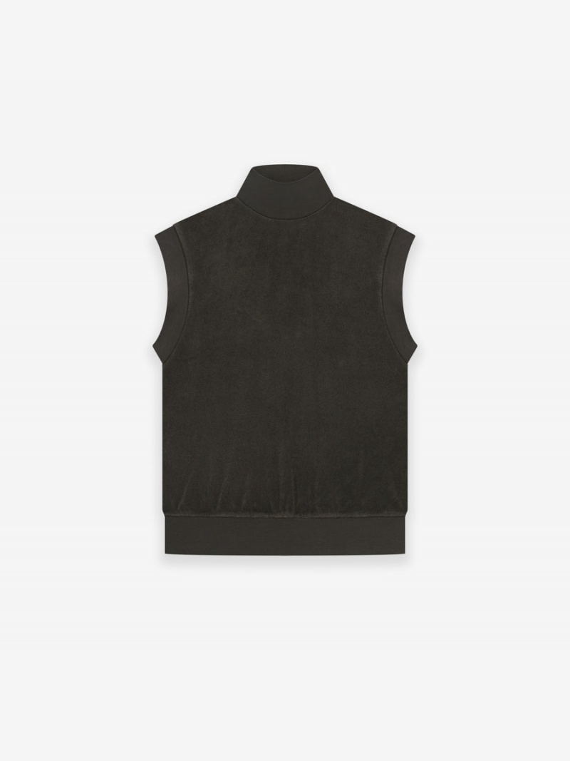 Fear Of God Pullover Terry Mockneck Vest Off-Black | FOG-SN593661