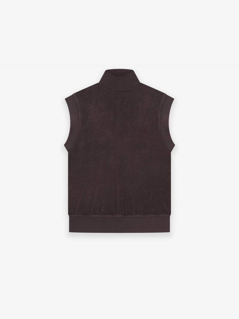 Fear Of God Pullover Terry Mockneck Vest Plum | FOG-SN593662