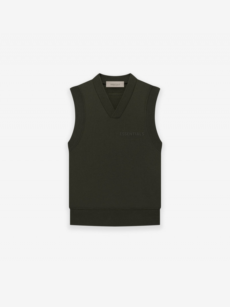 Fear Of God Pullover V-neck Vest Off-Black | FOG-SN593667