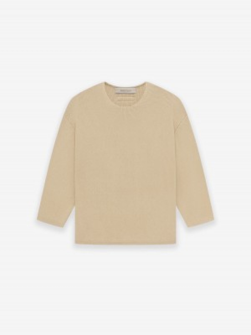 Fear Of God Rawneck Knit Sweater Sand | FOG-SN593750