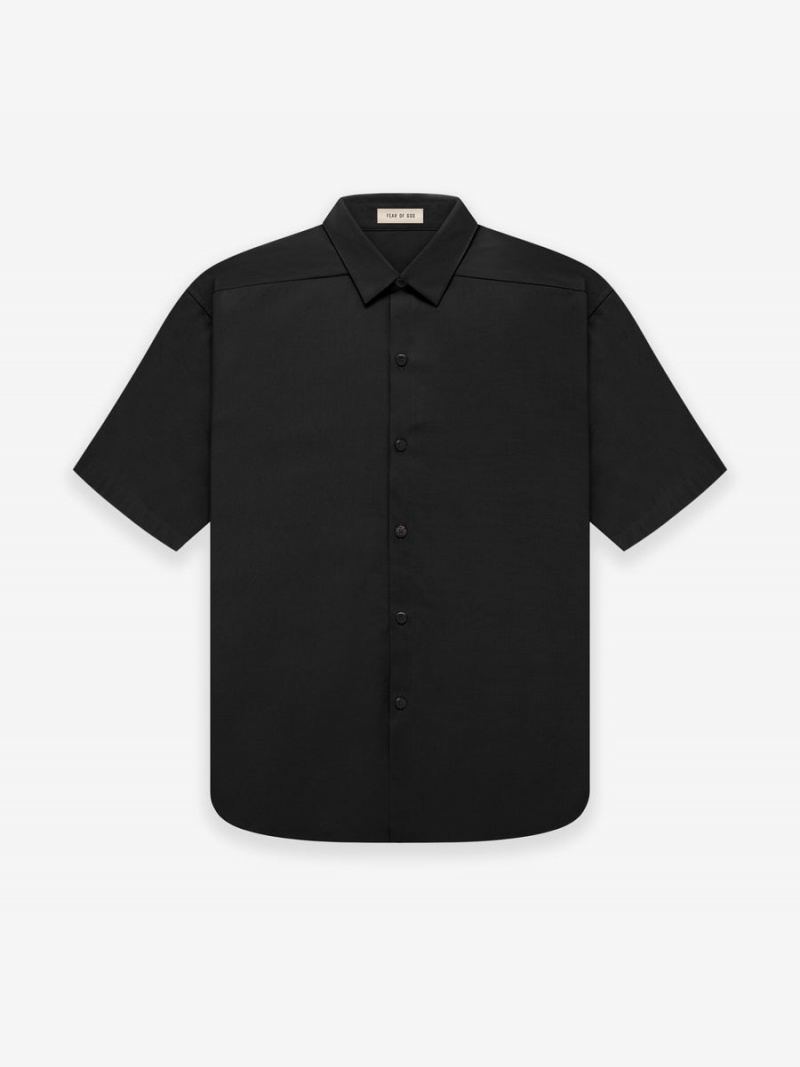 Fear Of God Ss Button Front Shirt Black | FOG-SN593307