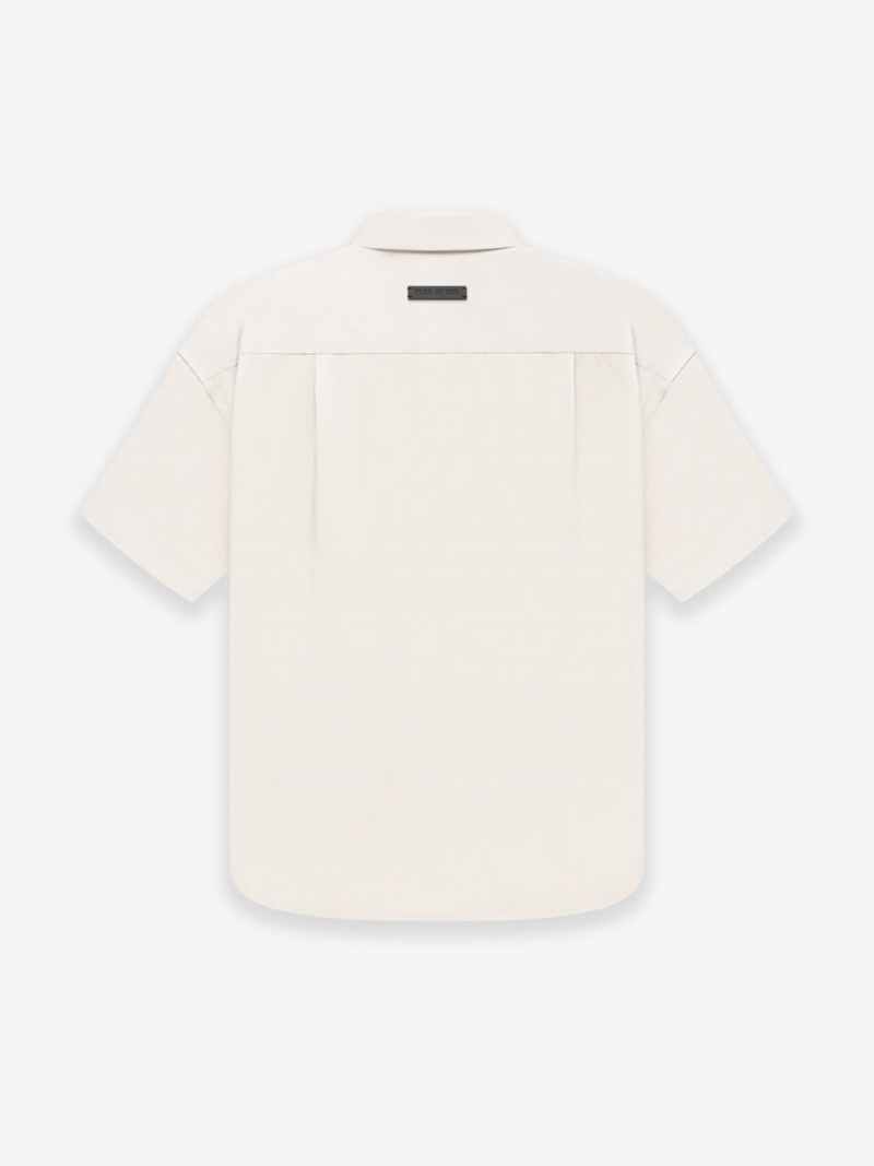 Fear Of God Ss Button Front Shirt Cream | FOG-SN593305