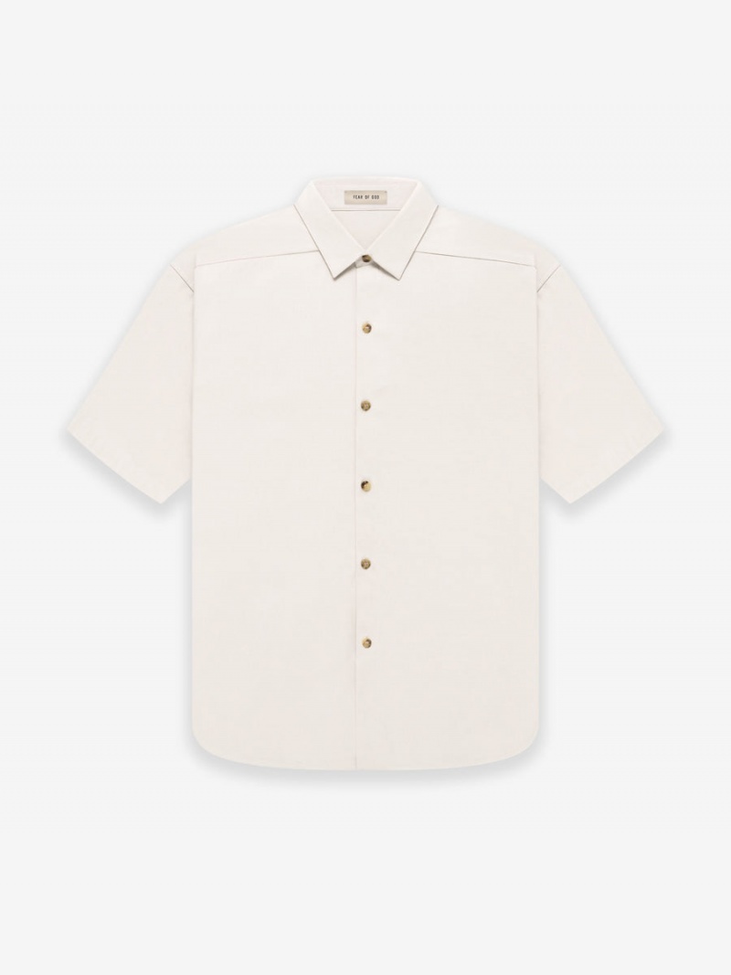 Fear Of God Ss Button Front Shirt Cream | FOG-SN593305