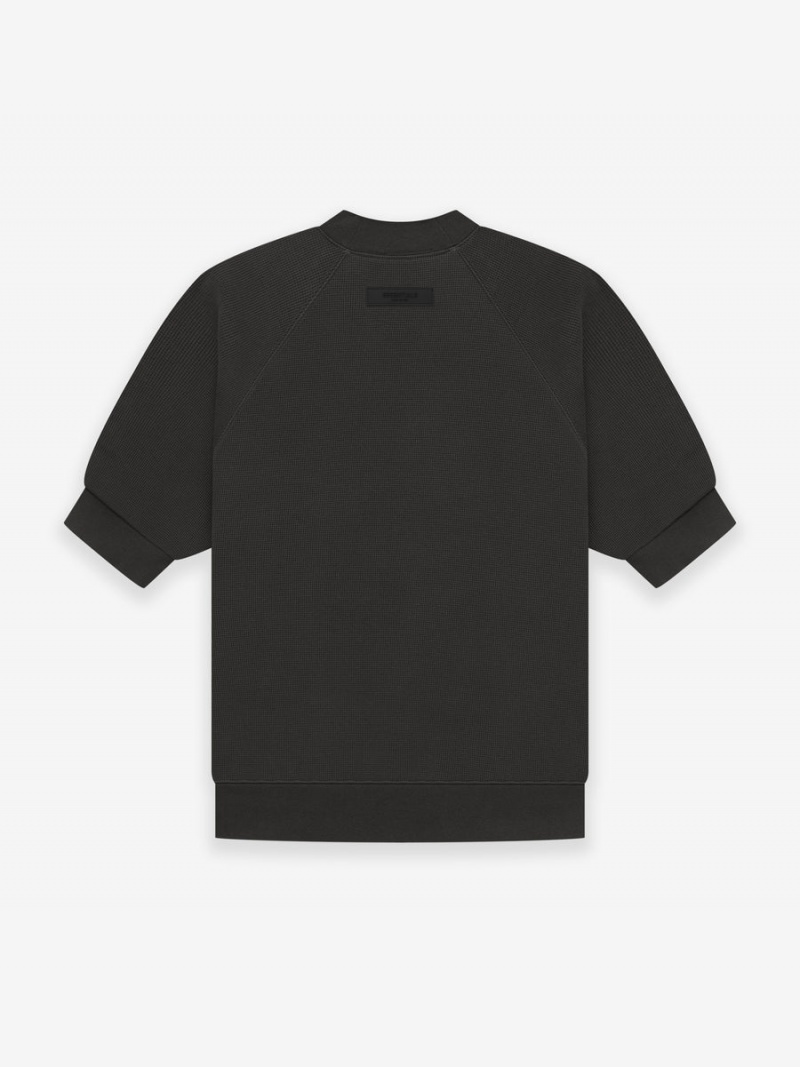 Fear Of God Ss Waffle Sweatshirt Off-Black | FOG-SN593529