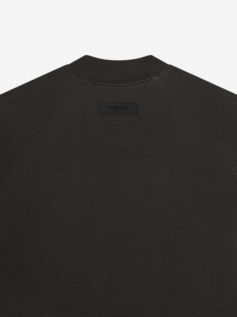 Fear Of God Ss Waffle Sweatshirt Off-Black | FOG-SN593529