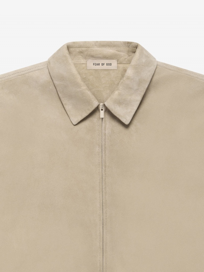 Fear Of God Suede Jacket Dusty Beige | FOG-SN593406