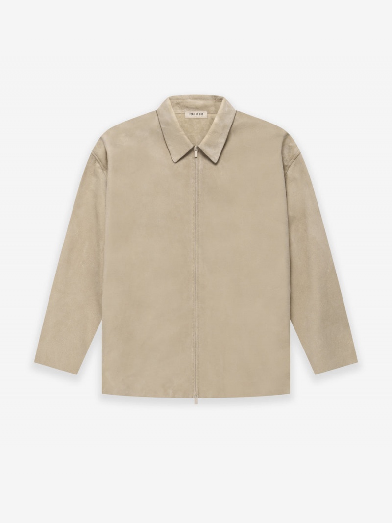 Fear Of God Suede Jacket Dusty Beige | FOG-SN593406