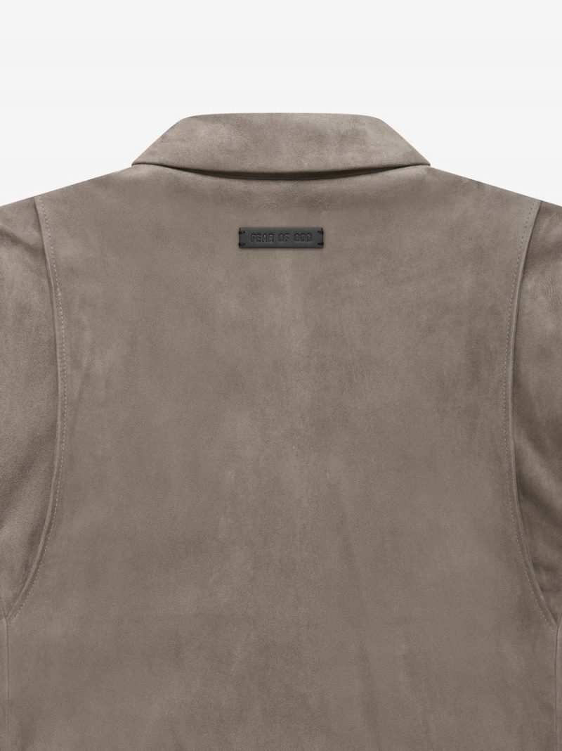 Fear Of God Suede Jacket Dusty Concrete | FOG-SN593405