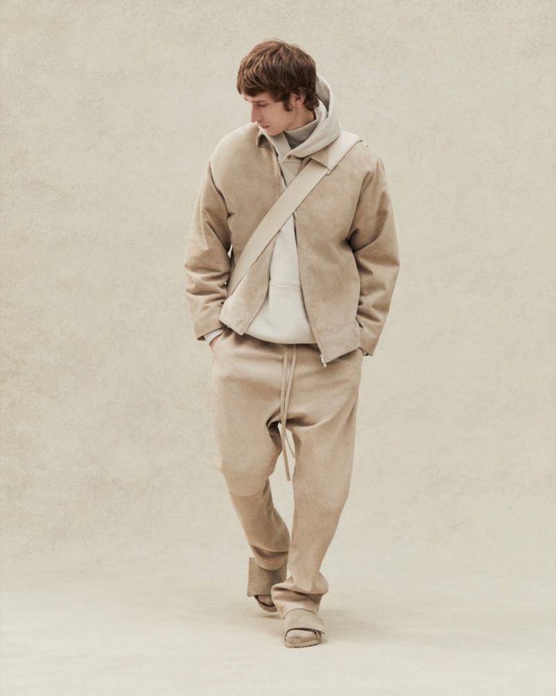 Fear Of God Suede Relaxed Pant Dusty Beige | FOG-SN593428