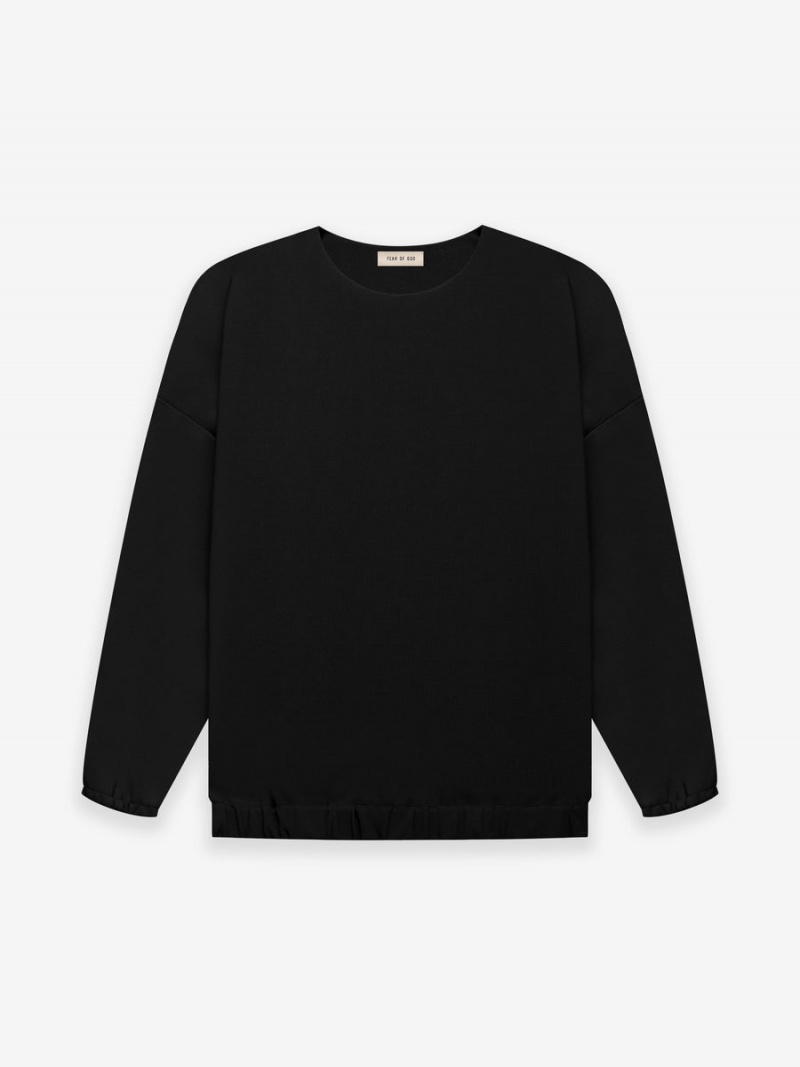 Fear Of God Viscose Tricot Crewneck Black | FOG-SN593325