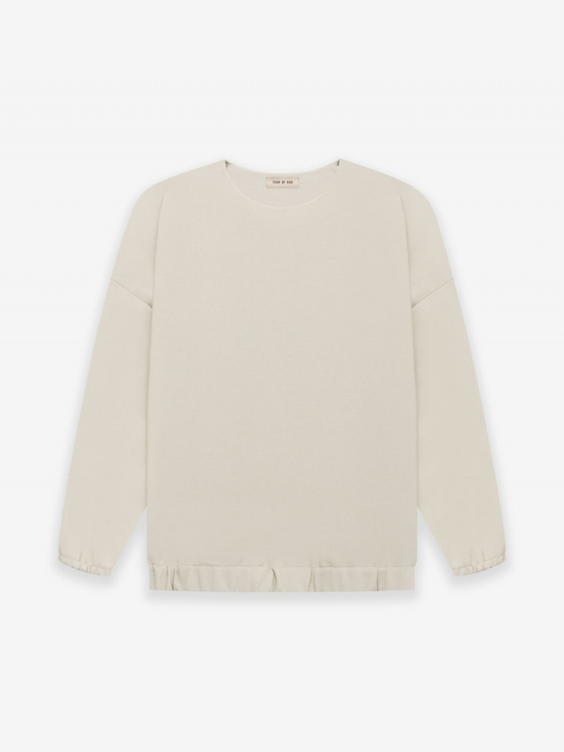 Fear Of God Viscose Tricot Crewneck Cement | FOG-SN593330