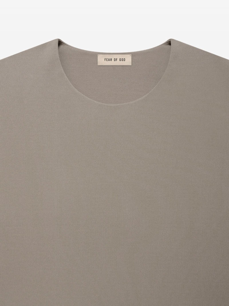 Fear Of God Viscose Tricot Crewneck Dusty Concrete | FOG-SN593327