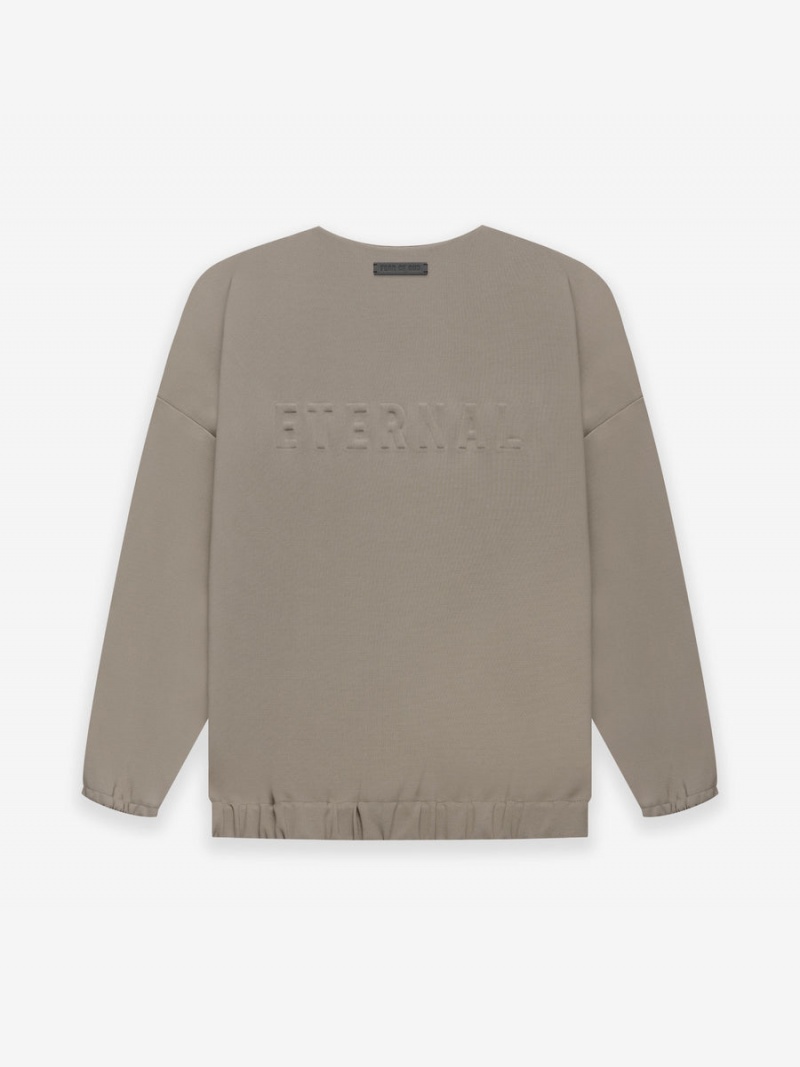 Fear Of God Viscose Tricot Crewneck Dusty Concrete | FOG-SN593327