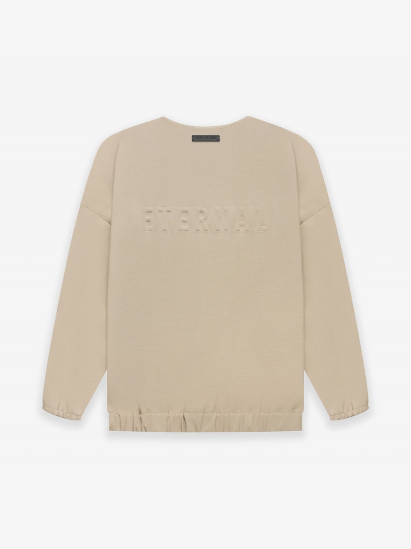 Fear Of God Viscose Tricot Crewneck Dusty Beige | FOG-SN593329