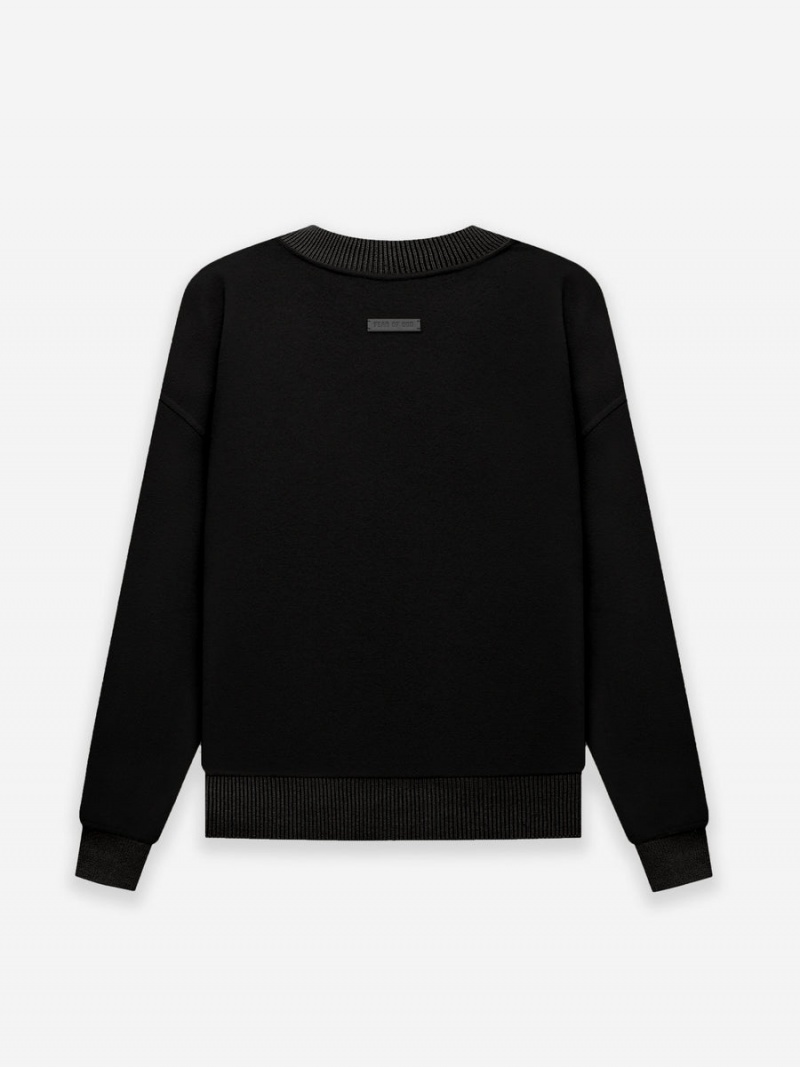 Fear Of God Wool Cashmere Crewneck Black | FOG-SN593293