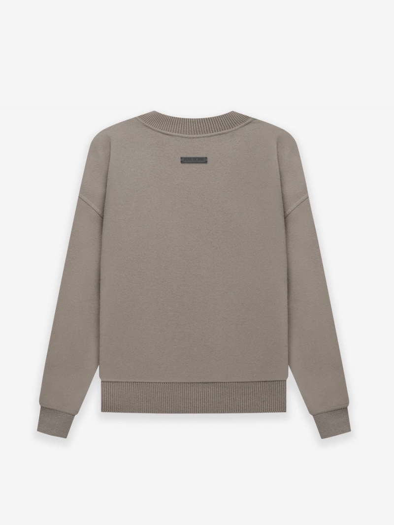 Fear Of God Wool Cashmere Crewneck Dusty Concrete | FOG-SN593290