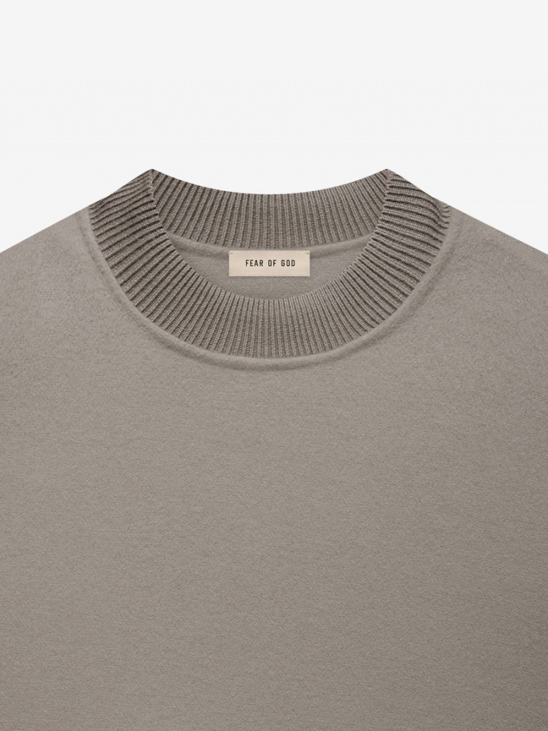 Fear Of God Wool Cashmere Crewneck Dusty Concrete | FOG-SN593290