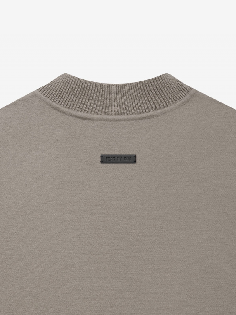 Fear Of God Wool Cashmere Crewneck Dusty Concrete | FOG-SN593290