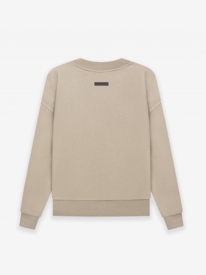 Fear Of God Wool Cashmere Crewneck Dusty Beige | FOG-SN593291