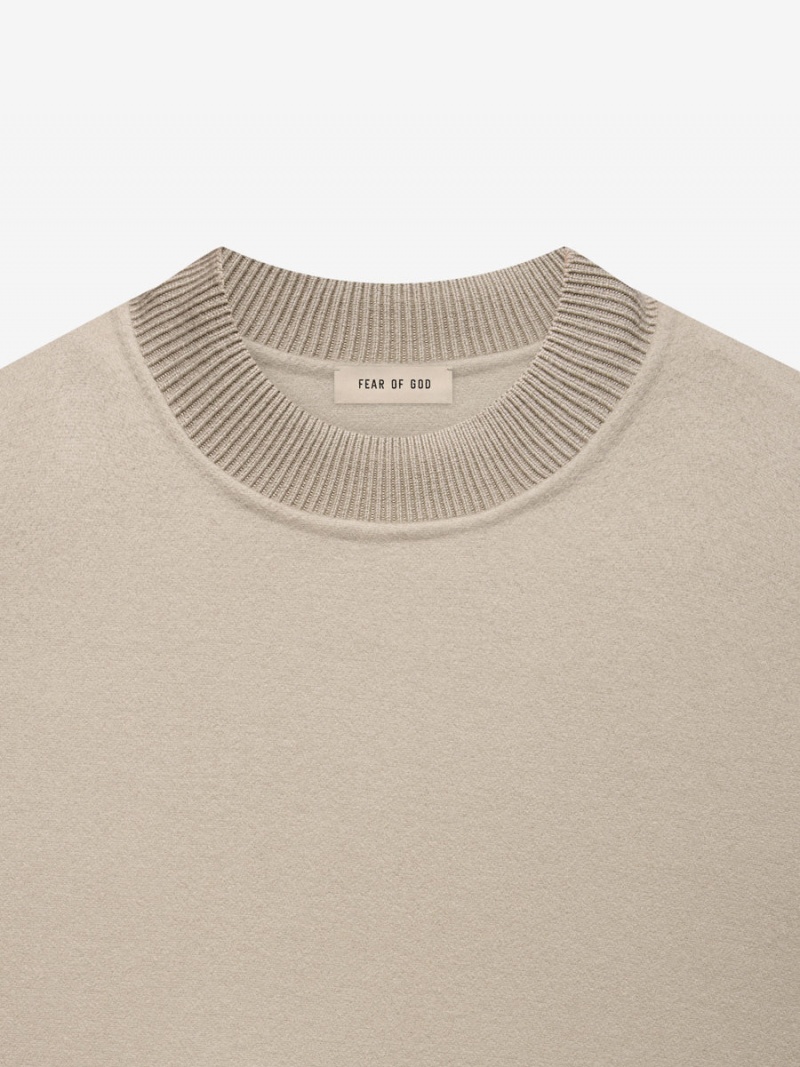 Fear Of God Wool Cashmere Crewneck Dusty Beige | FOG-SN593291