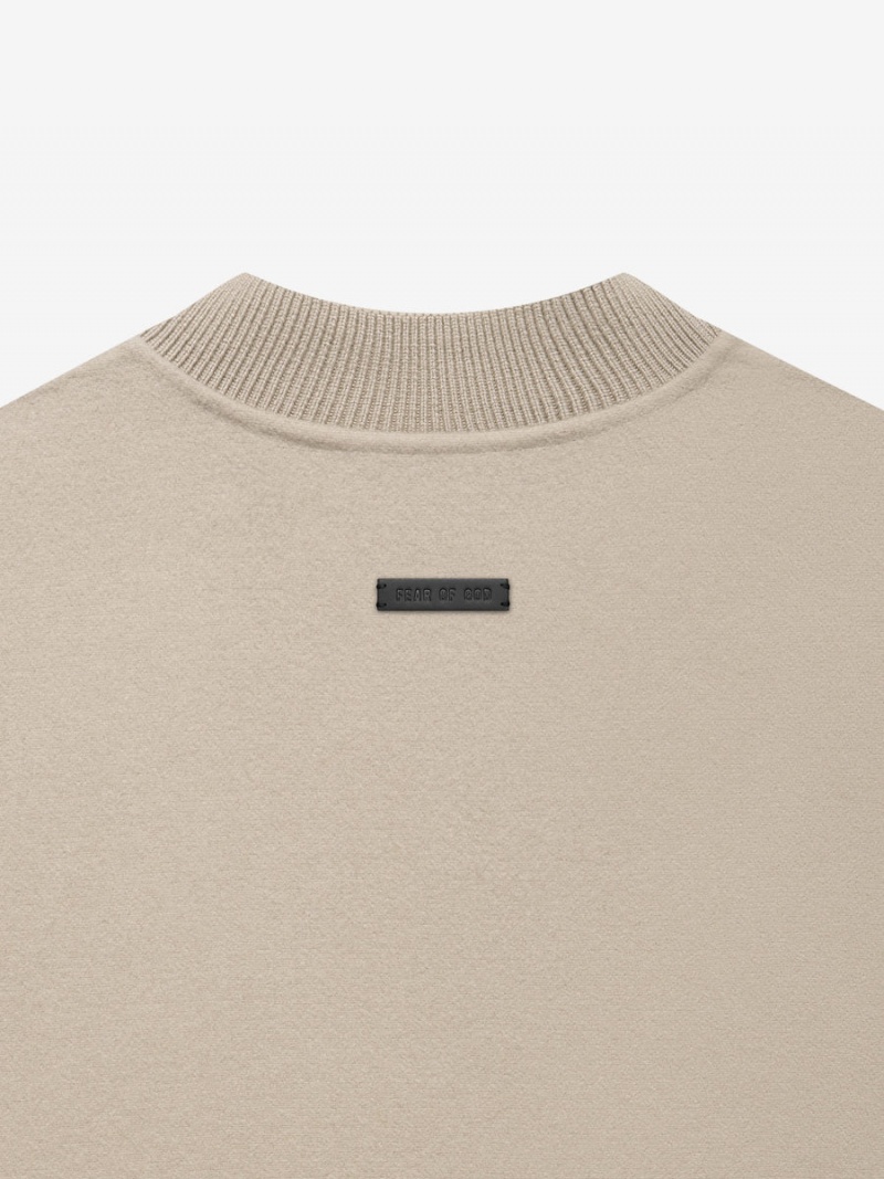 Fear Of God Wool Cashmere Crewneck Dusty Beige | FOG-SN593291