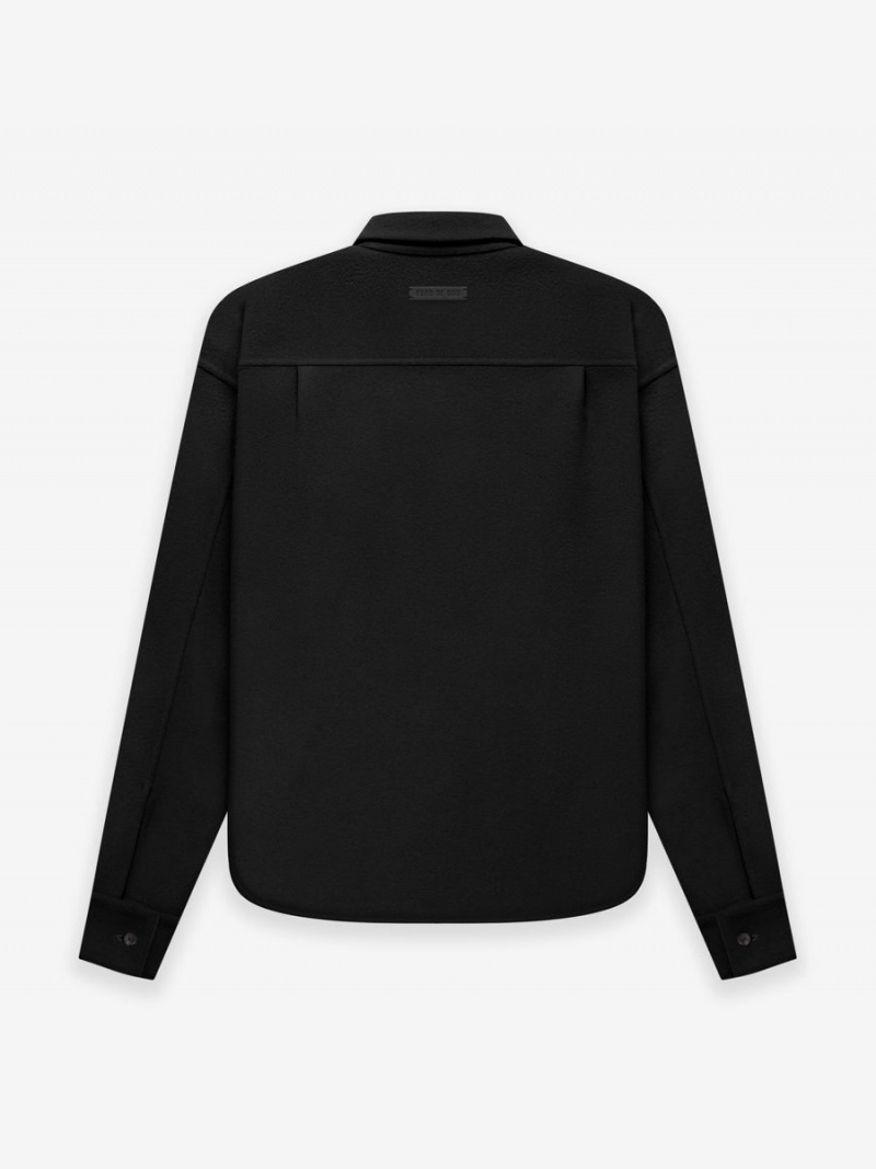 Fear Of God Wool Cashmere Shirt Black | FOG-SN593487