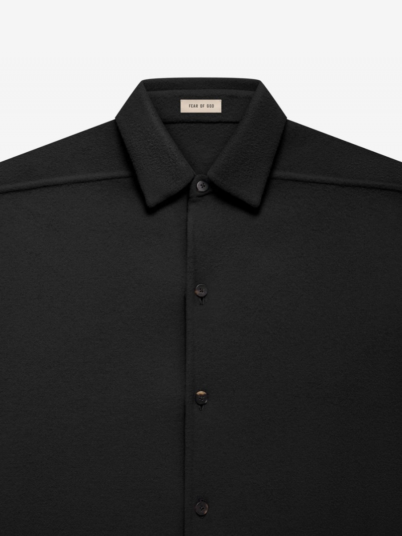 Fear Of God Wool Cashmere Shirt Black | FOG-SN593487