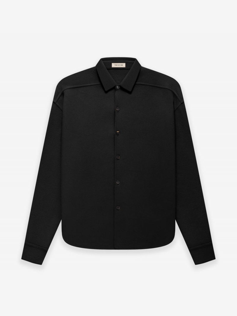 Fear Of God Wool Cashmere Shirt Black | FOG-SN593487