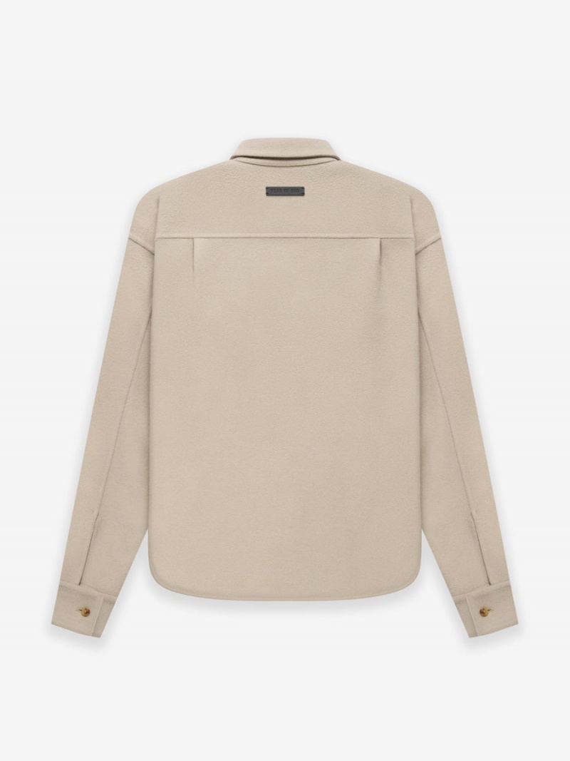 Fear Of God Wool Cashmere Shirt Dusty Beige | FOG-SN593486