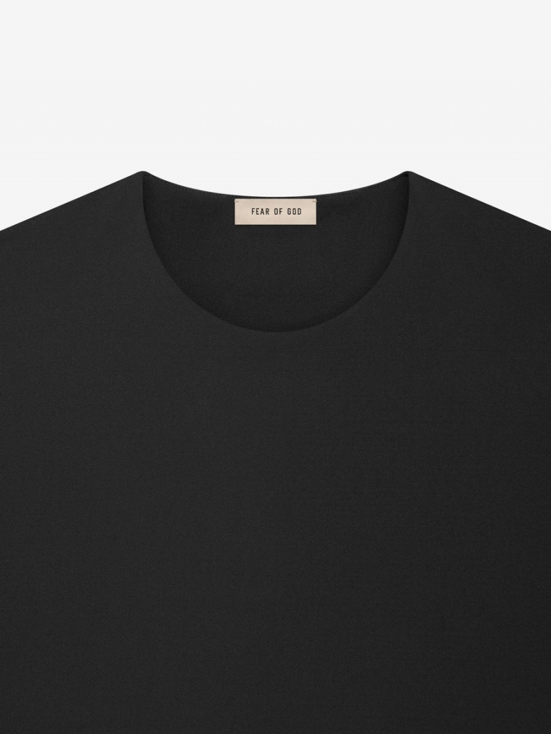 Fear Of God Wool Crepe Tee Black | FOG-SN593312