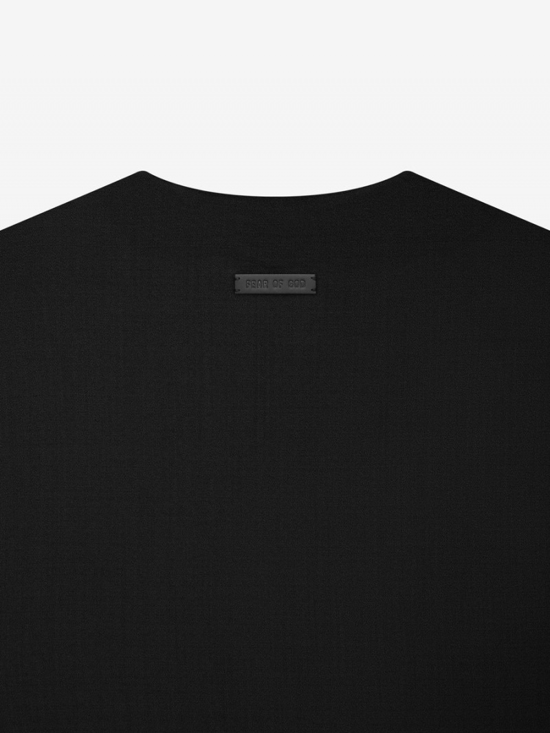 Fear Of God Wool Crepe Tee Black | FOG-SN593312