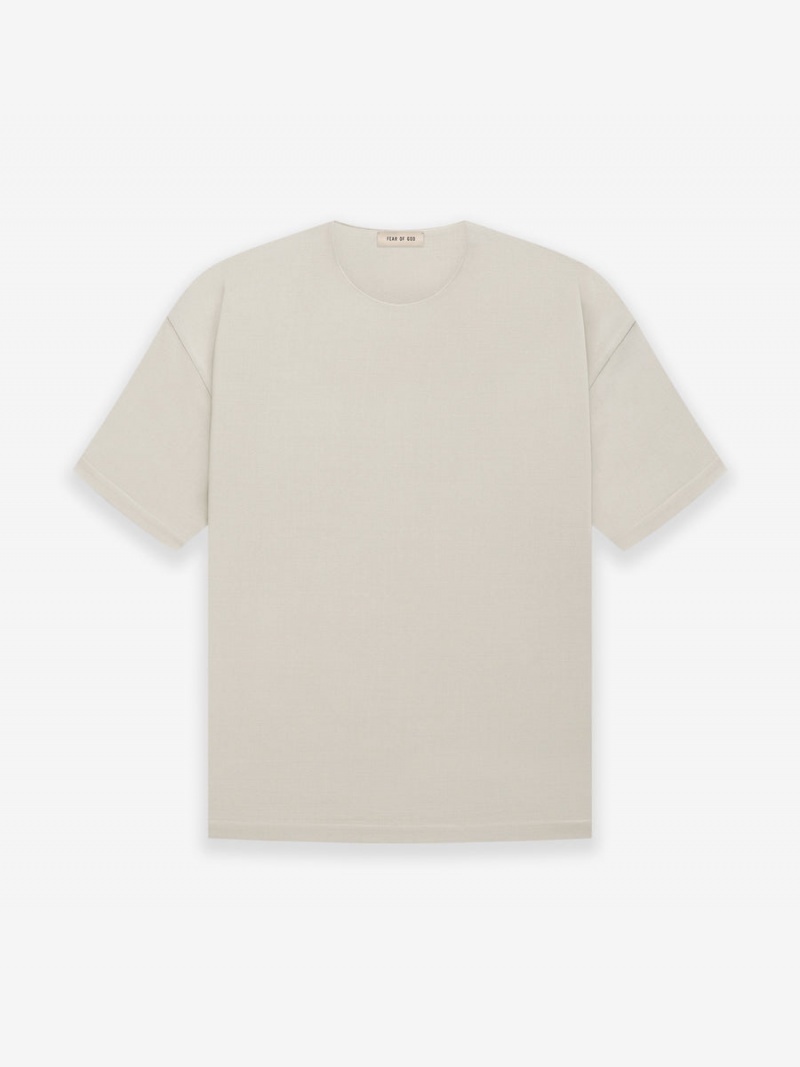 Fear Of God Wool Crepe Tee Cement | FOG-SN593284