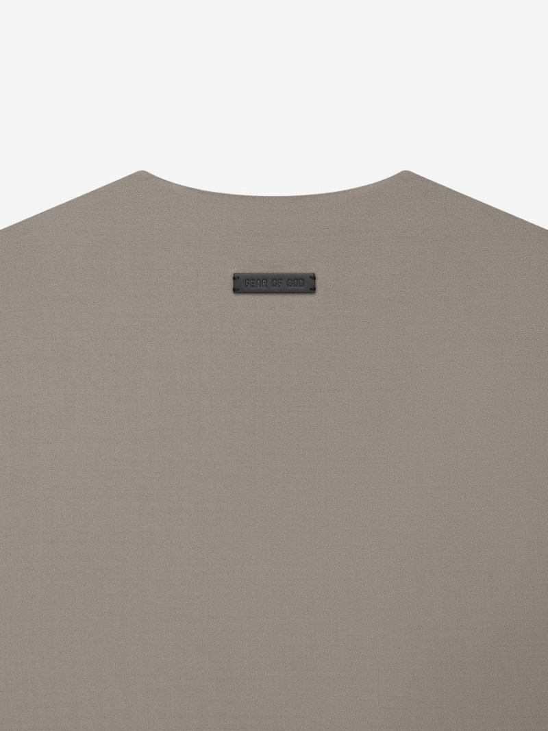 Fear Of God Wool Crepe Tee Dusty Concrete | FOG-SN593283