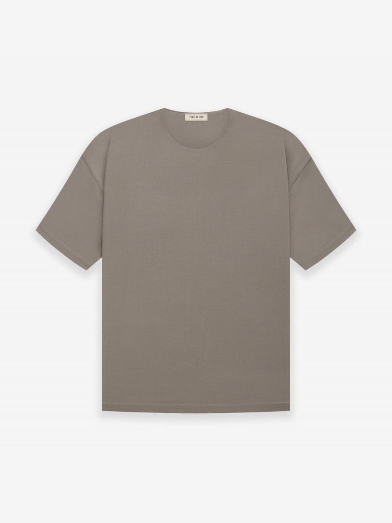 Fear Of God Wool Crepe Tee Dusty Concrete | FOG-SN593283