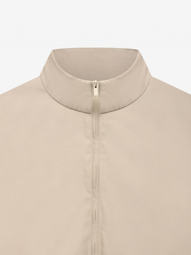 Fear Of God Wool Nylon Track Jacket Dusty Beige | FOG-SN593419