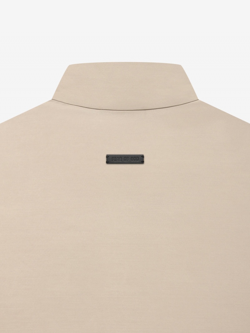 Fear Of God Wool Nylon Track Jacket Dusty Beige | FOG-SN593419